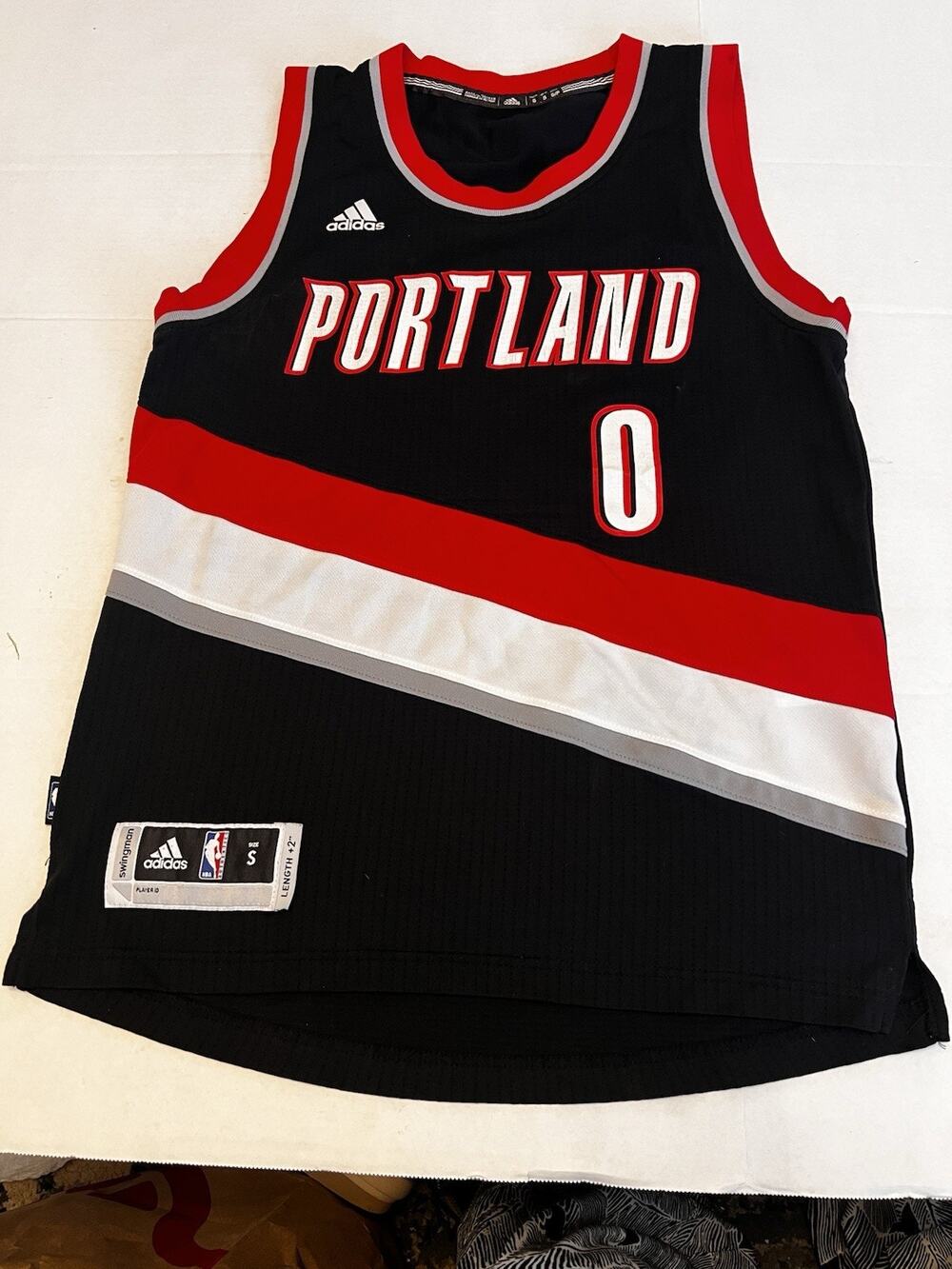 Adidas Portland Trail Blazers Damian Lillard Swingman NBA Jersey Mens S Small
